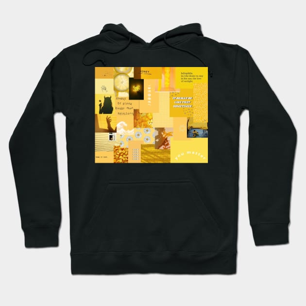 yellow aesthetic collage Hoodie by morgananjos